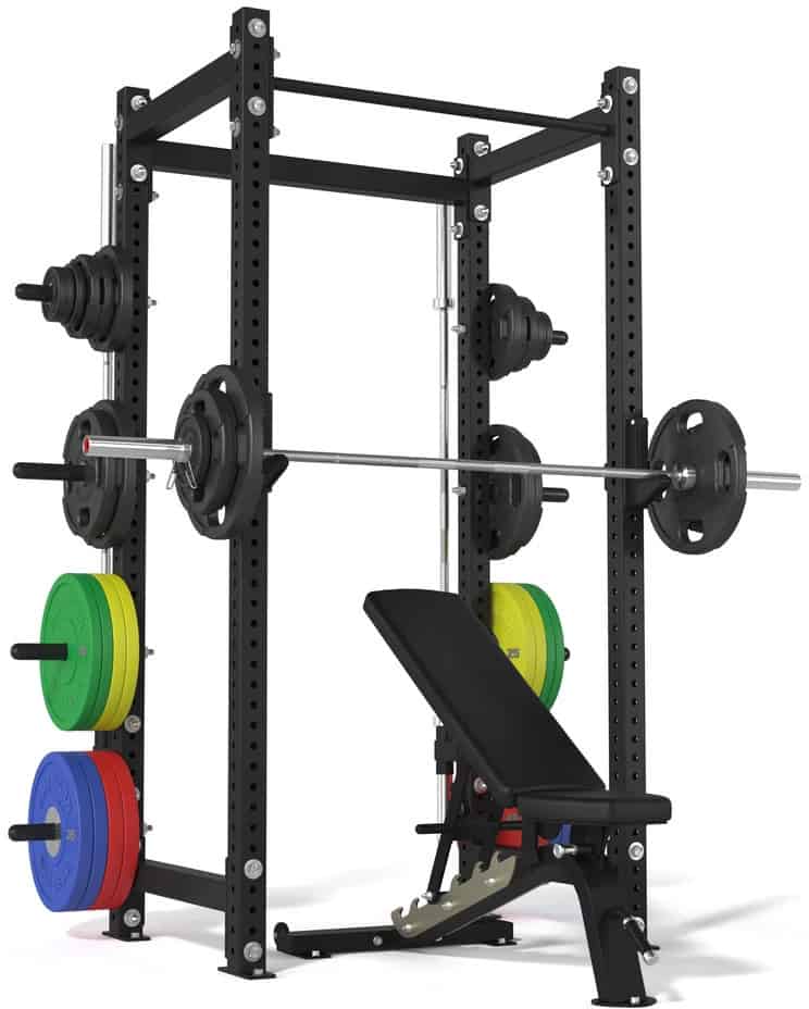 American Barbell Rack 36 full of barbells