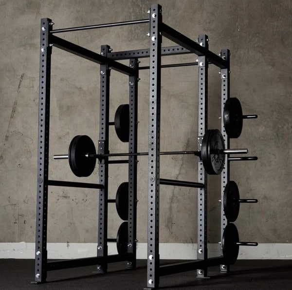 American Barbell Rack Package with black barbells