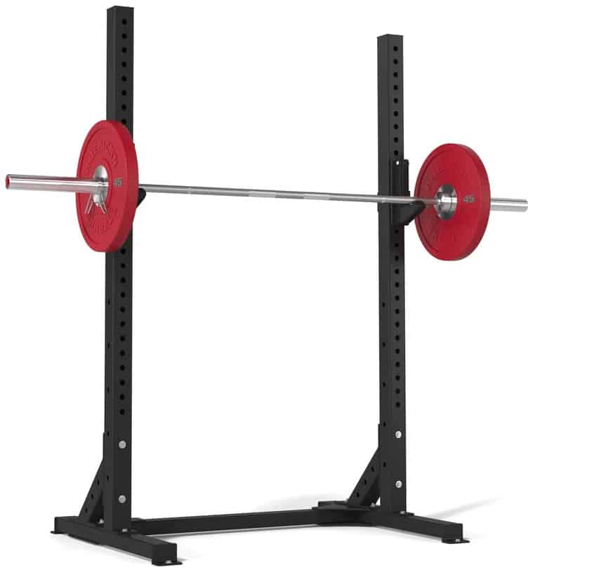 American Barbell Squat Stand with a red barbell