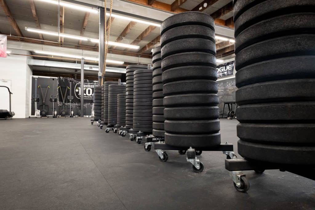 Bumper plates at CrossFit KOA