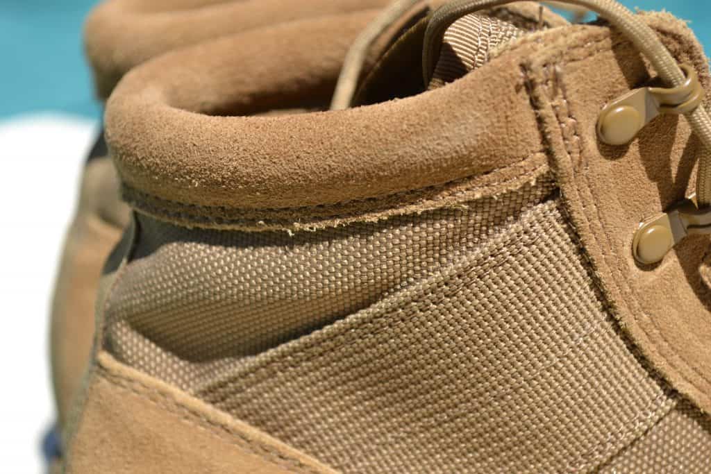 Closeup of the ankle of the GORUCK MACV-1 boot.