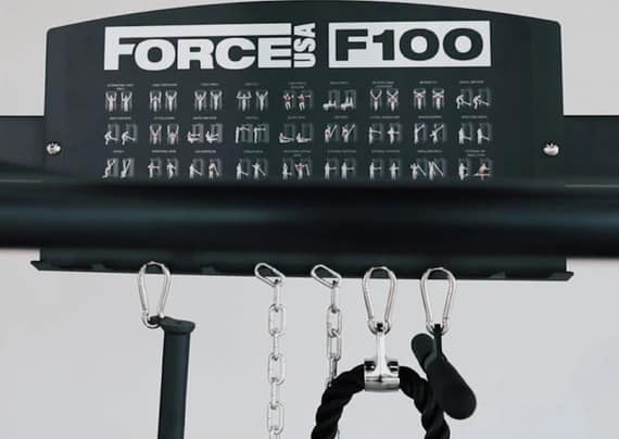 Force USA F100 Multi Functional Trainer detail chart