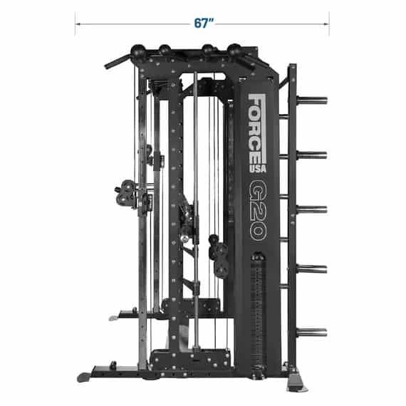 Force USA G20 All In One Trainer dimension side