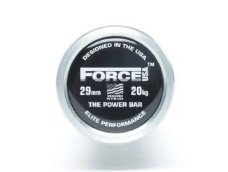 Force USA Powerlifting Barbell end view
