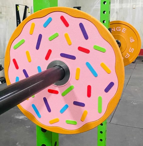 Fringe Sport 10lb Donut Bumper Plate racked