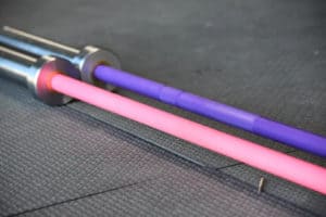Fringe Sport 15KG Passion Pink and Purple Power Cerakote Wonder Bars both colors