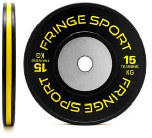 Fringe Sport Black Training Competition Plates - Kilos yellow