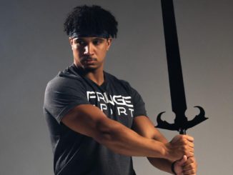Fringe Sport Fitness Swords - Katana, Omens, Power with an athlete 1