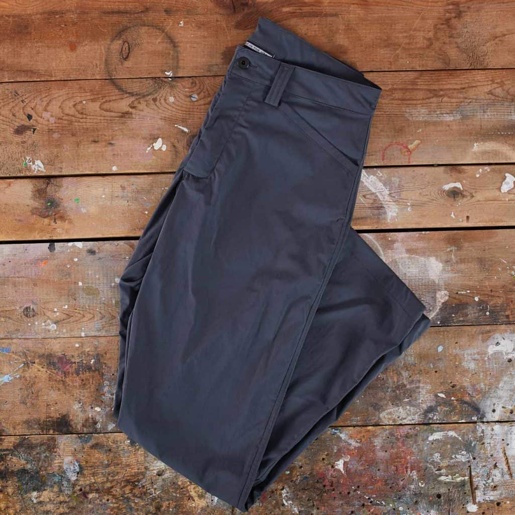 GORUCK 24.7 Simple Pants - Midweight chrcoal on the floor