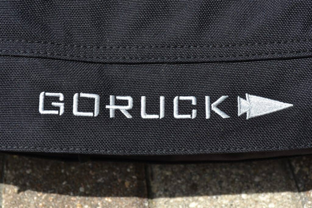 GORUCK logo on zipper cover