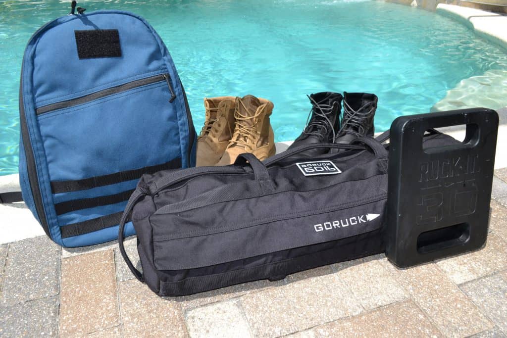 GORUCK Sandbag in 60 lb size with 15L Bullet and 30 lb Expert Ruck Plate