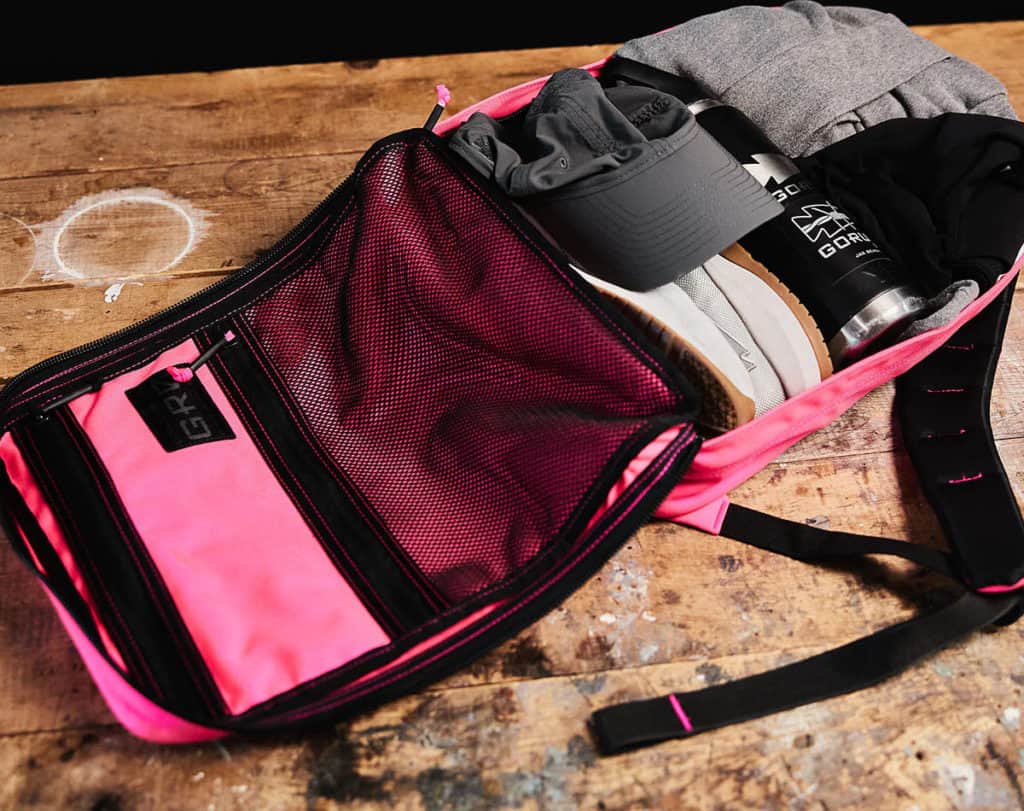 GORUCK GR0 (Hot Pink) with contents