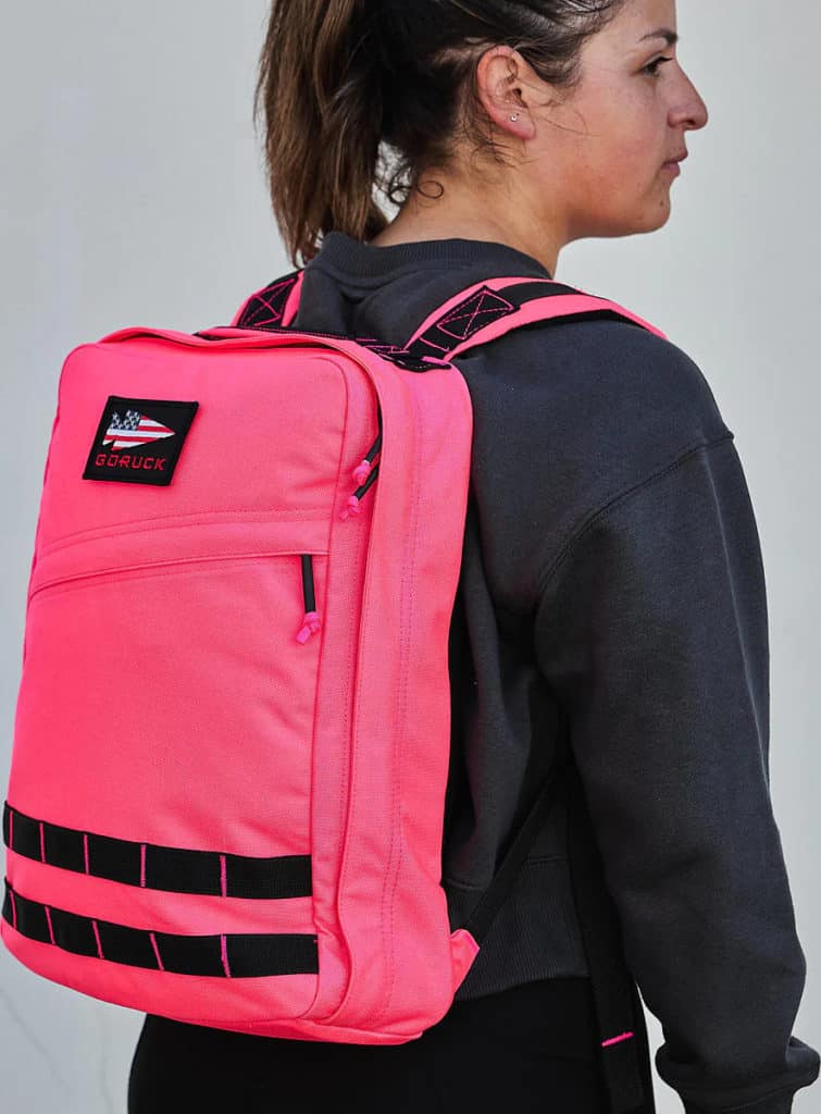 GORUCK GR0 (Hot Pink) worn by an athlete