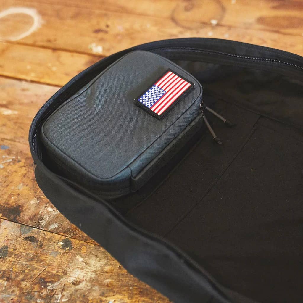 Padded Field Pocket mounted inside a GORUCK GR1 - right where it is supposed to be.