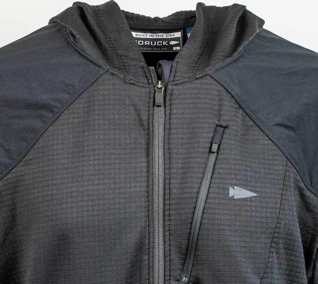 GORUCK Indestructible Grid Fleece Full Zip upper details