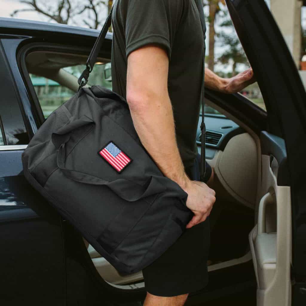 GORUCK Kit Bag Black car