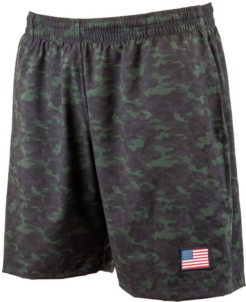 GORUCK Men’s American Training Shorts camo front view