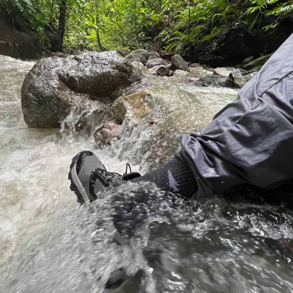 GORUCK Merino Challenge Socks black worn by an athlete 2