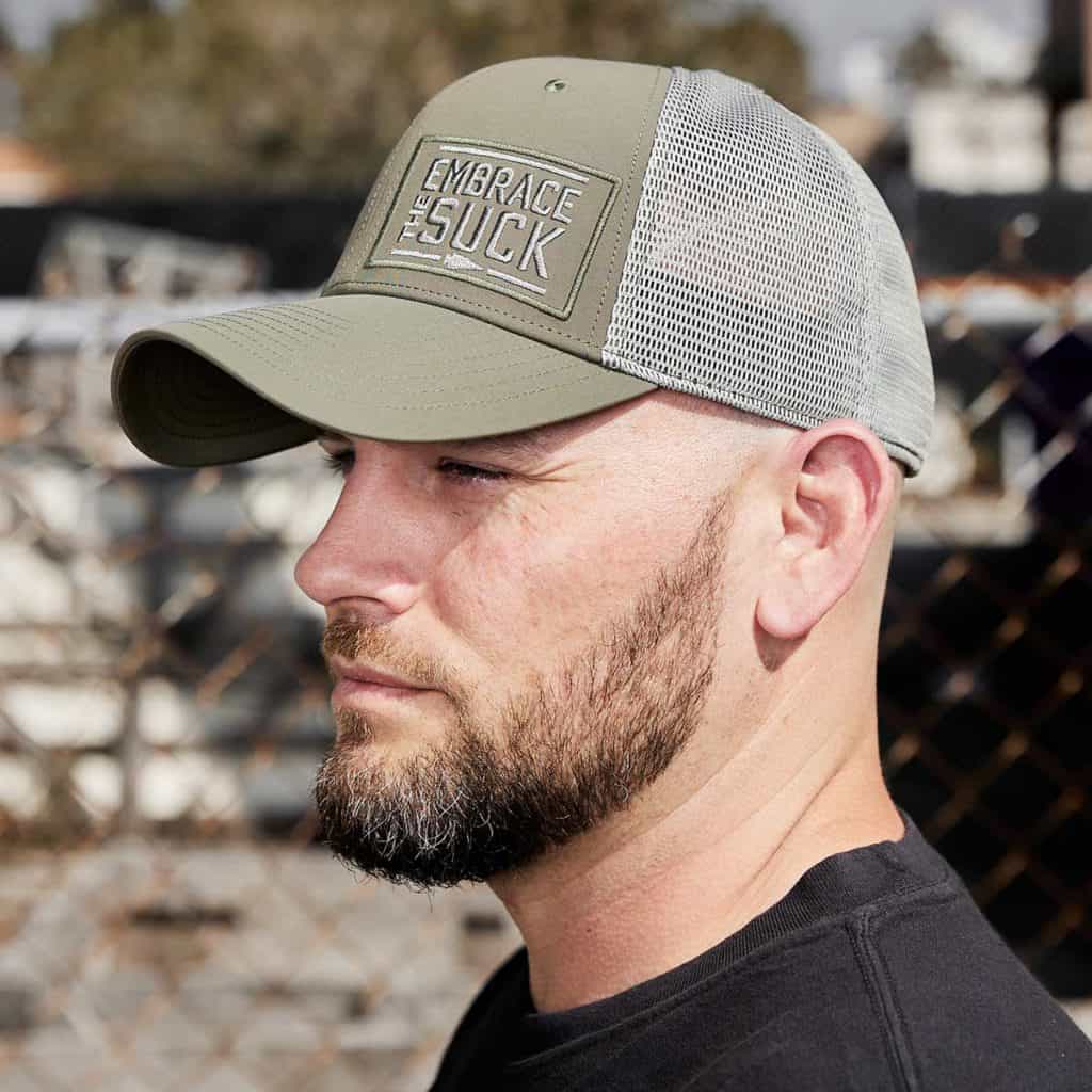 GORUCK Performance Trucker Hat worn by an athete 2