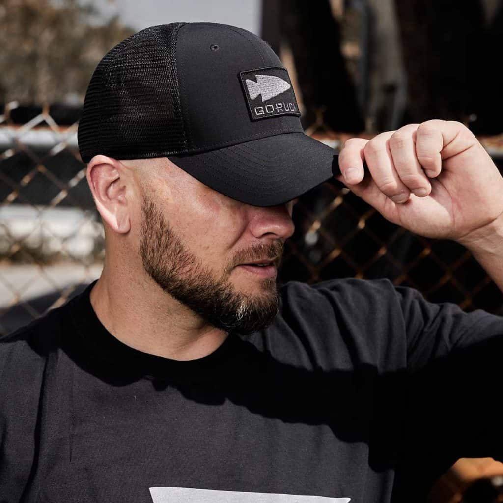 GORUCK Performance Trucker Hat worn by an athlete 3