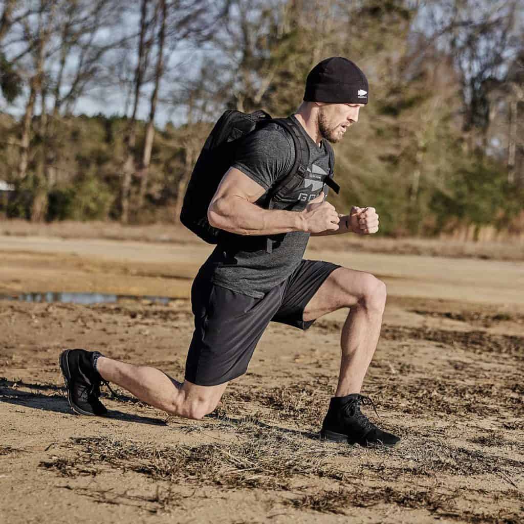 GORUCK Rucker 4 with MTNTOUGH+ Training Program Bundle black lunging