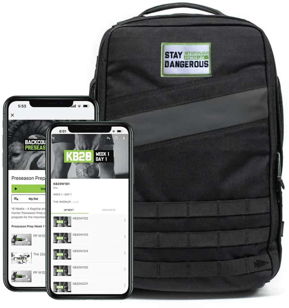 GORUCK Rucker 4 with MTNTOUGH+ Training Program Bundle black main