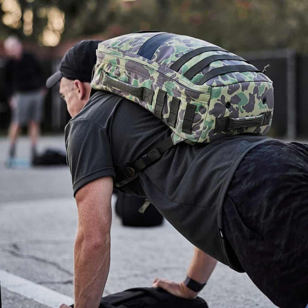 GORUCK Rucker 4.0 worn by an athlete