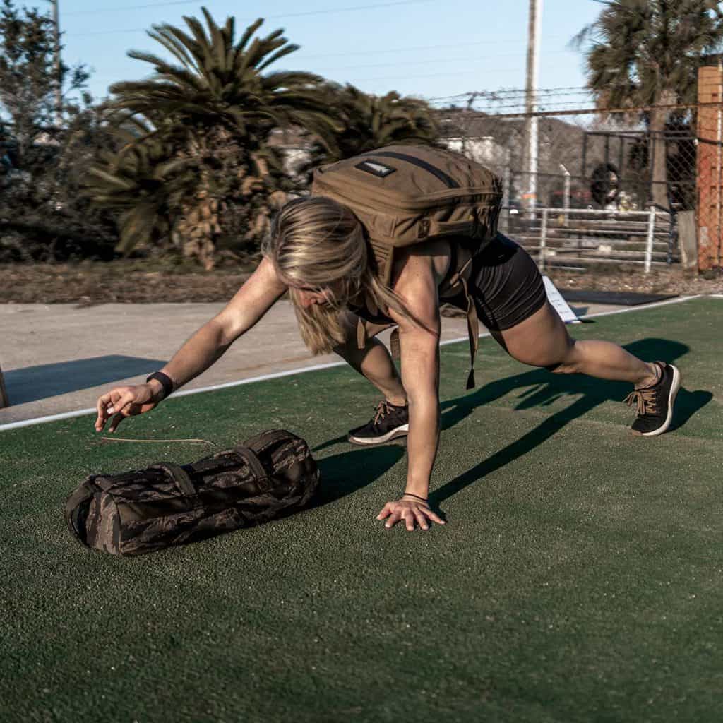 GORUCK Sandbags 2.0 40lb with an athlete 3