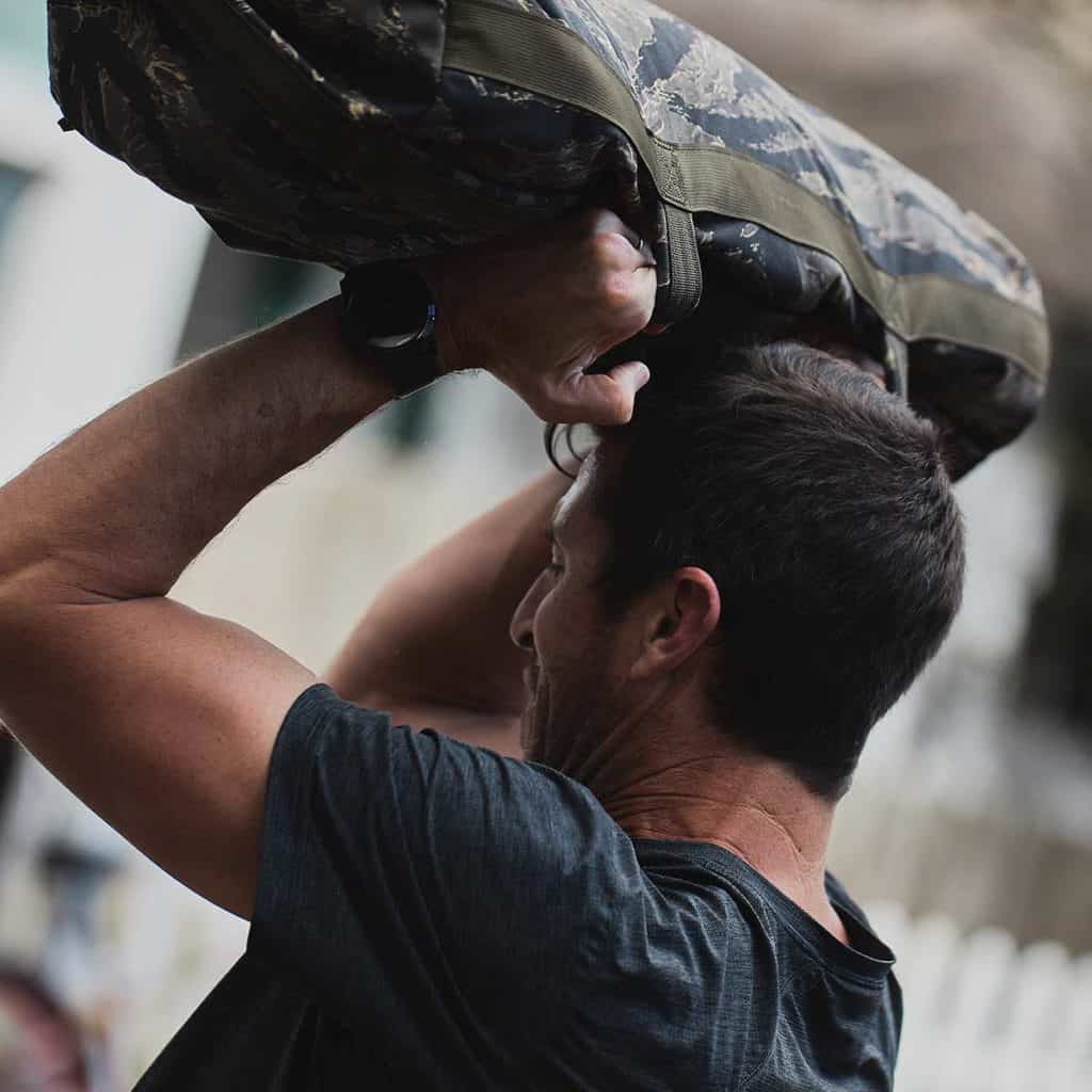 GORUCK Sandbags 2.0 60lb with an athlete 3