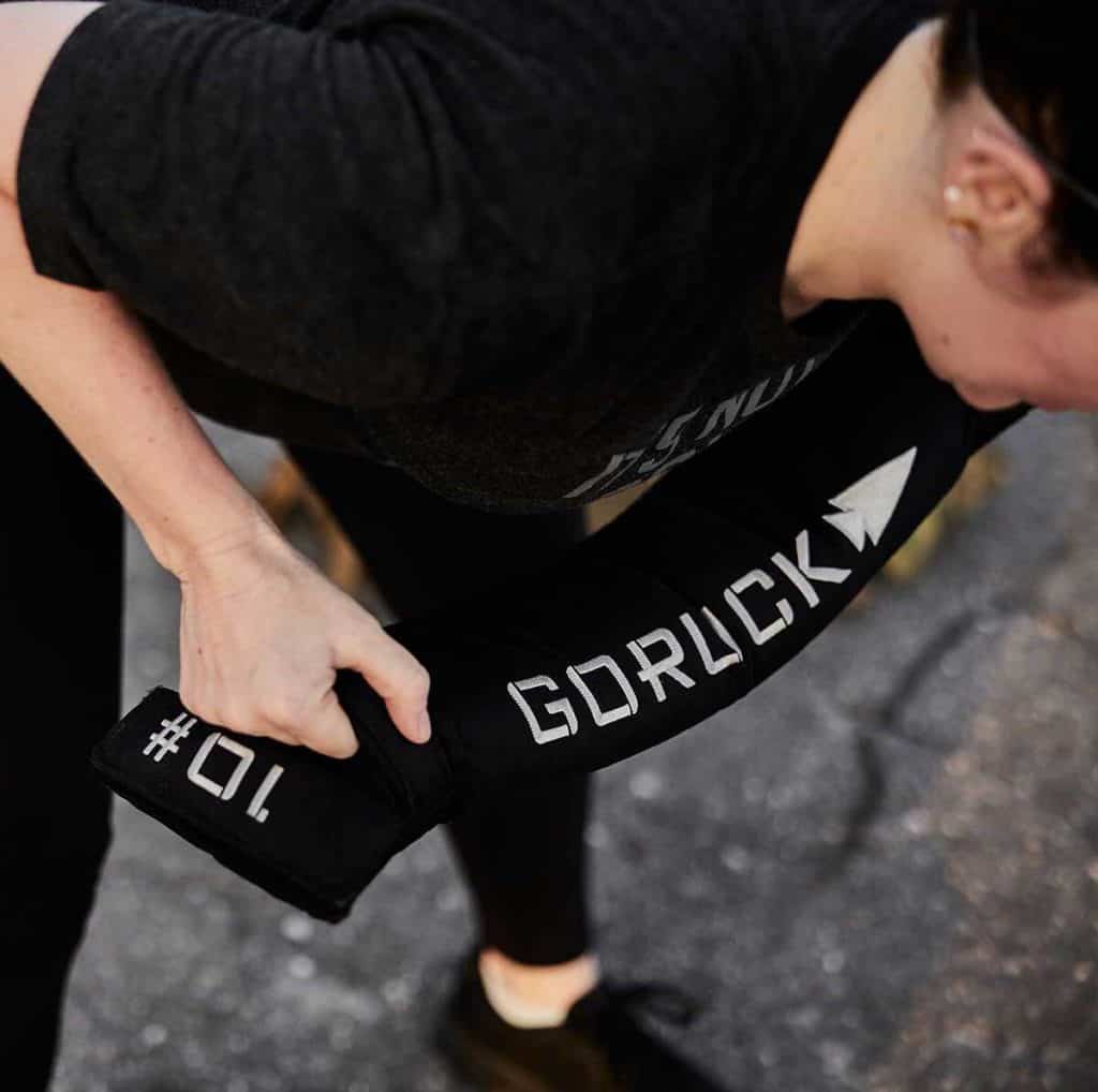 GORUCK Simple Training Sandbags 10 used by an athlete