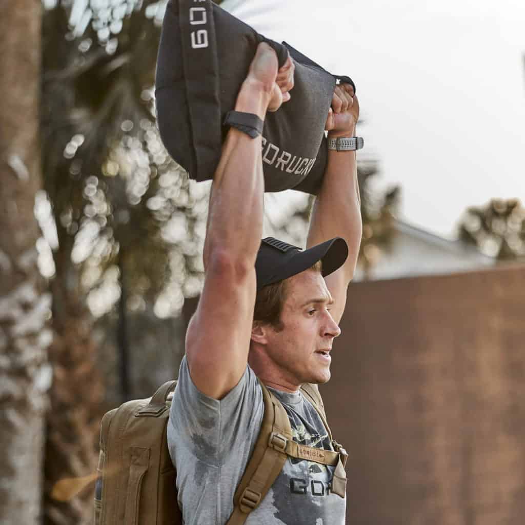 GORUCK Simple Training Sandbags 60lb overhead