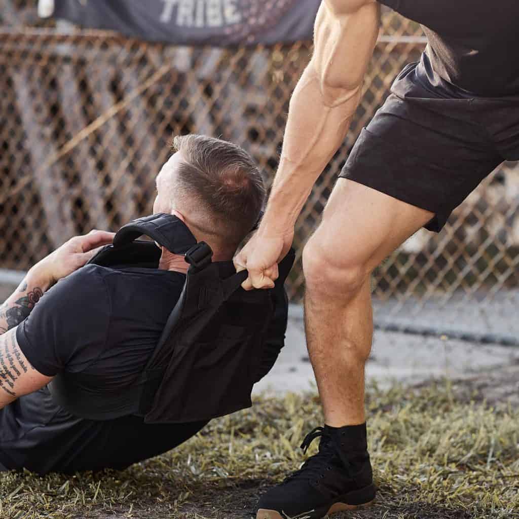 GORUCK Training Weight Vest Black with athletes