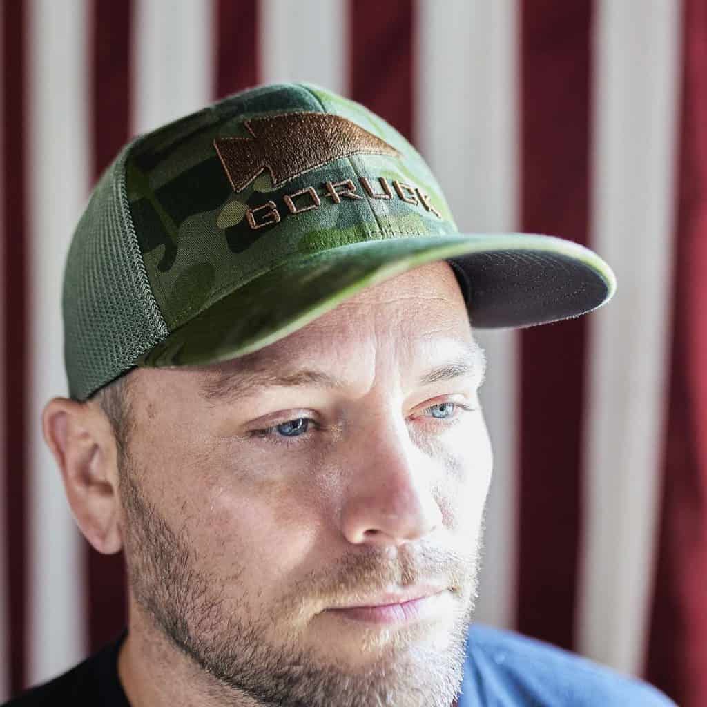 GORUCK Trucker Cap (Flexfit) worn by an athlete