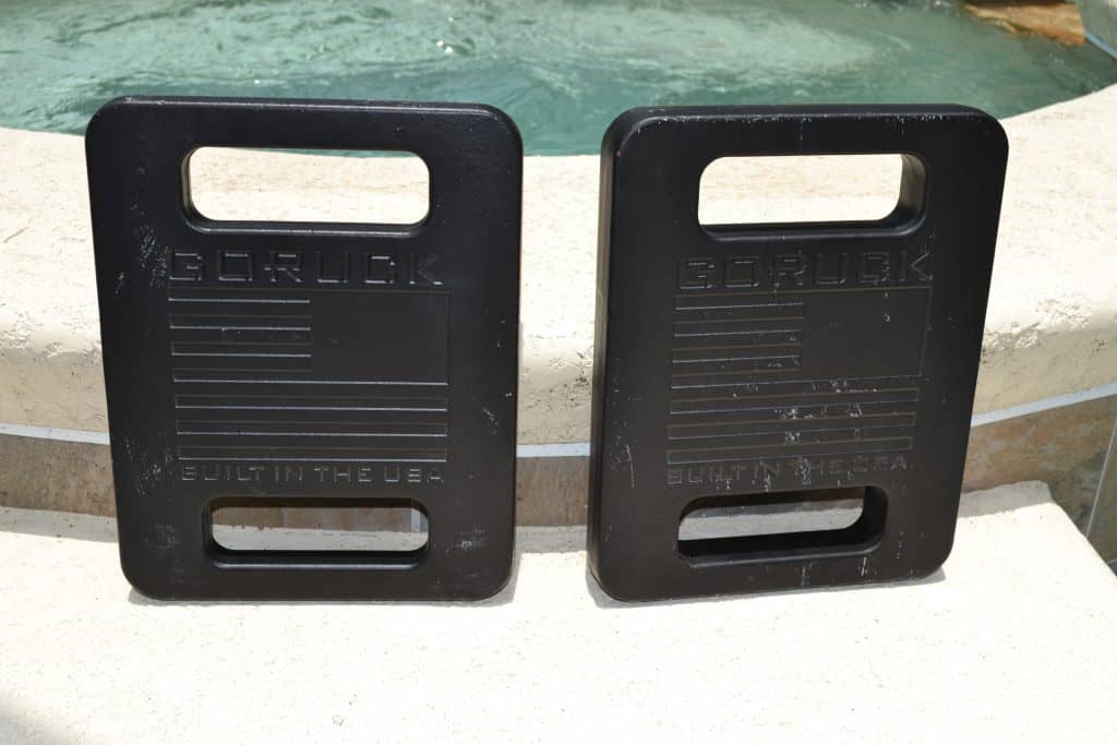 GORUCK Ruck Plates - a 20 Lb Plate and 30 Lb Plate side by side