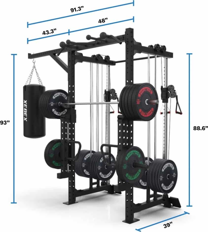 Get RXd Builer Half Rack with Functional Trainer dimension