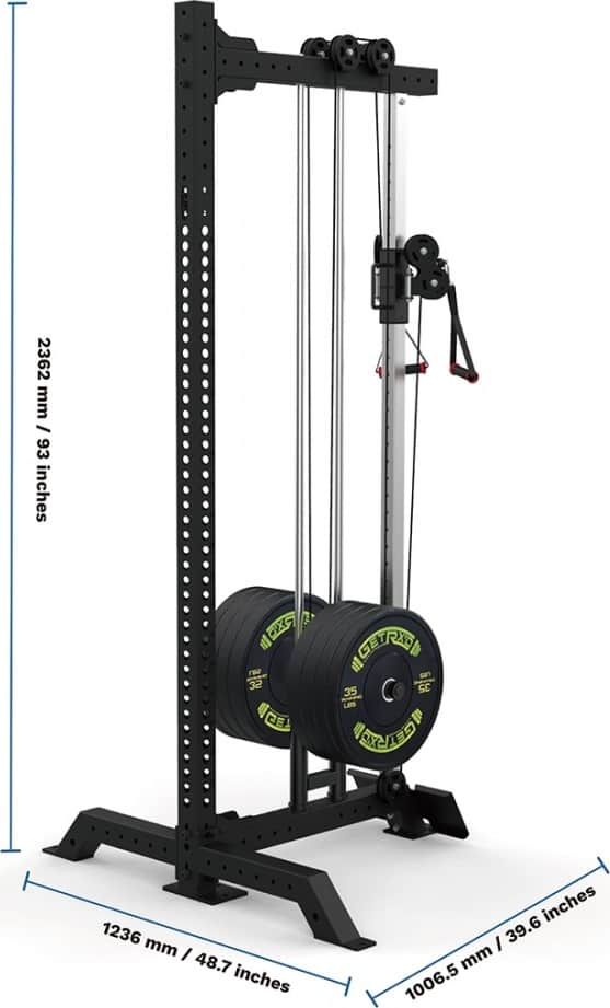 GetRXd Freestanding Functional Trainer Column 2000 dimension