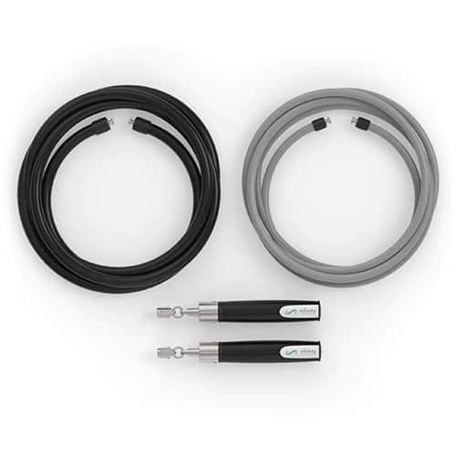 One Jump rope set - two ropes - the CrossRope Get Strong set he jump rope set designed for your strength goals. Includes Power Handles, 1 LB Infinity Rope, and 2 LB Infinity Rope.