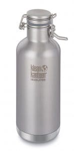 The Klean Kanteen Vacuum Insulated Growler 32oz bottle was designed with high-performance and will keep beverages at their tap-fresh temperature for hours on end. The Insulated Growler 32oz will keep drinks cold for 30 hours and iced for 80 hours. Long enough to fill up at the tap and drink the next day, still cold, fresh and delicious. Crafted of high quality food grade 18/8 stainless steel, food grade silicone with laser engraved logo. Wide 1.75 inch (44mm) opening fits ice, is easy to fill, pour, drink from and is fitted with the Swing Lok Cap. The Swing Lok Cap is removable, stainless steel, easy to open with one hand, creates an all stainless steel interior and threadless for a tight, leakproof seal. Electropolished interior and rounded corners make the Vacuum Insulated Growler 32oz bottle easy to clean and maintain.