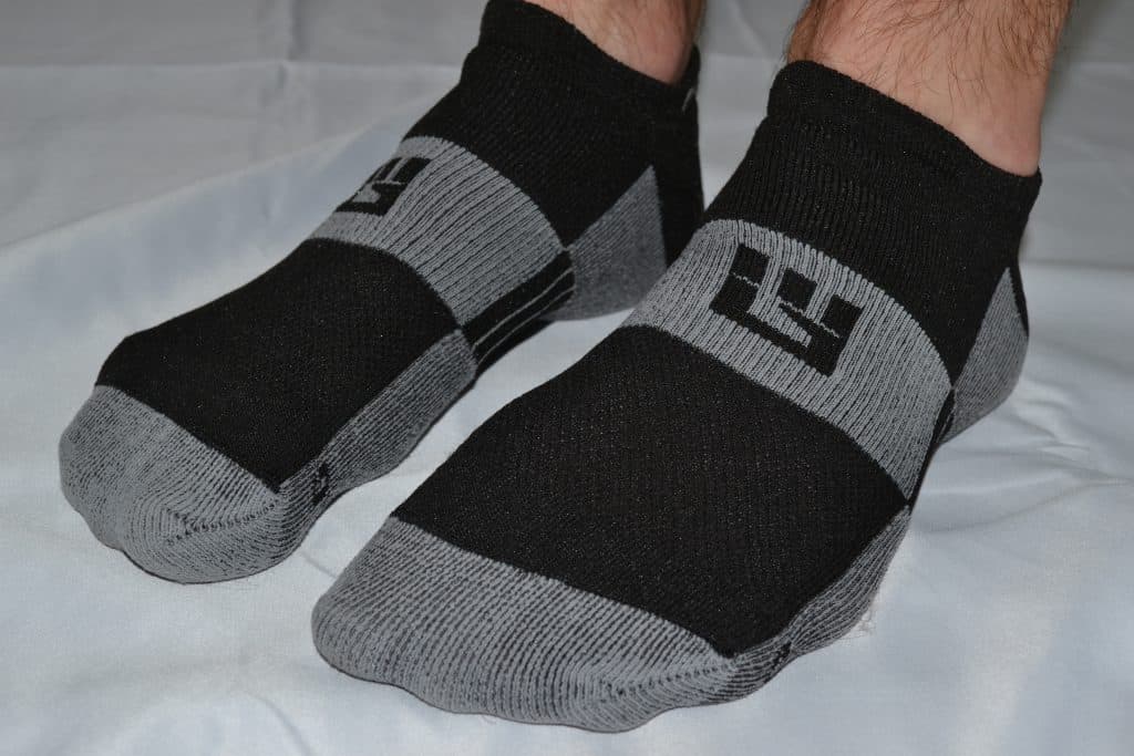 MudGear No-Show Running Socks - Black-Gray