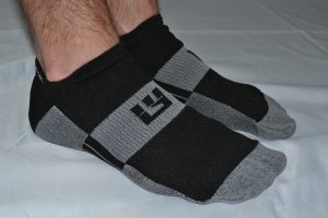 MudGear No-Show Running Socks - Black/Gray