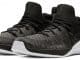 The Metcon Flyknit design includes molded flex grooves in the forefoot, along with a rubberized heel for traction and Nike's vectran filament "Flywire" technology in the midfoot for freedom of movement. Metcons are built for a lockdown fit and a dependable flat platform foundation, improving explosiveness on heavy lifts. The shoe’s light flyknit upper and stretch-woven sleeve also make it uniquely optimized for the demands of high-intensity, cross-training athletes.
