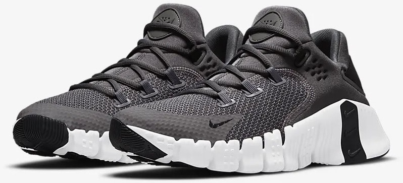 Nike Free Metcon 4 Iron Gray quarter view pair