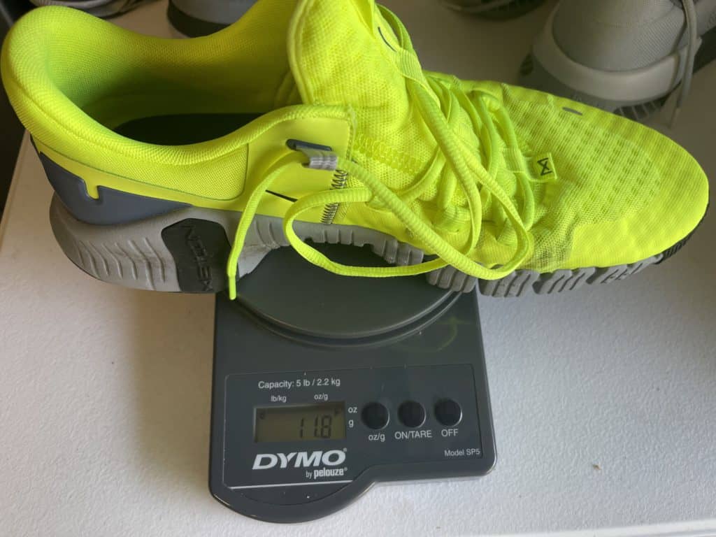 Nike Free Metcon 5 Shoe Review - Weight of Shoe 1