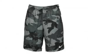 Nike Mens Dri-FIT Camo Shorts 5.0 smoke gray black full front
