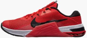Nike Metcon 7 Chile Red  Black  Magic Ember  White left side