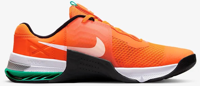 Nike Metcon 7Nike Metcon 7 Total Orange Dark Smoke Grey Clear Emerald White right side Total Orange Dark Smoke Grey Clear Emerald White right side