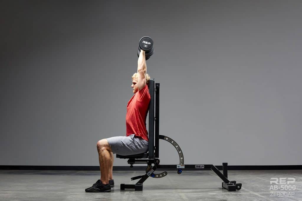 The Rep AB-5000 ZERO GAP Adjustable Bench can adjust to a full 90 degrees