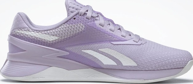 Reebok Nano X3 Womens Shoes purple side view