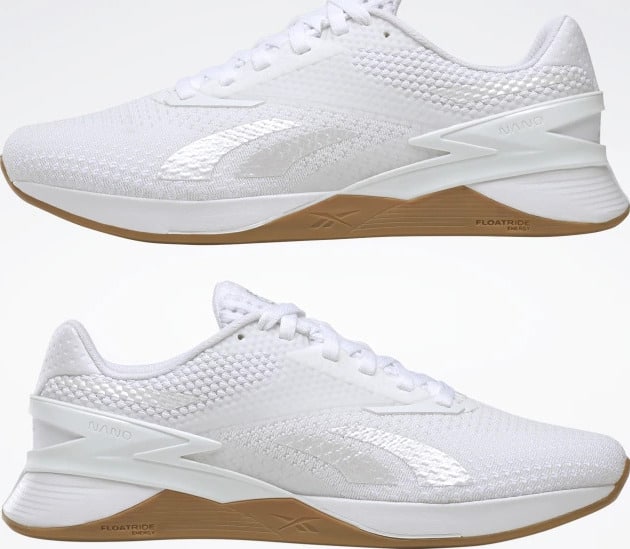 Reebok Nano X3 Womens Shoes white upside down