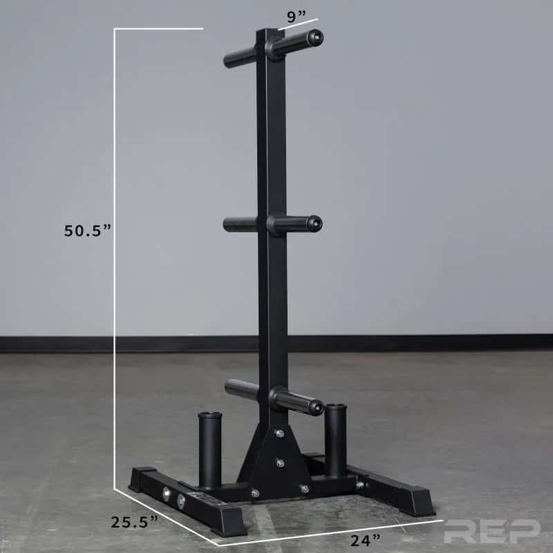 Rep Bar and Bumper Plate Tree dimension